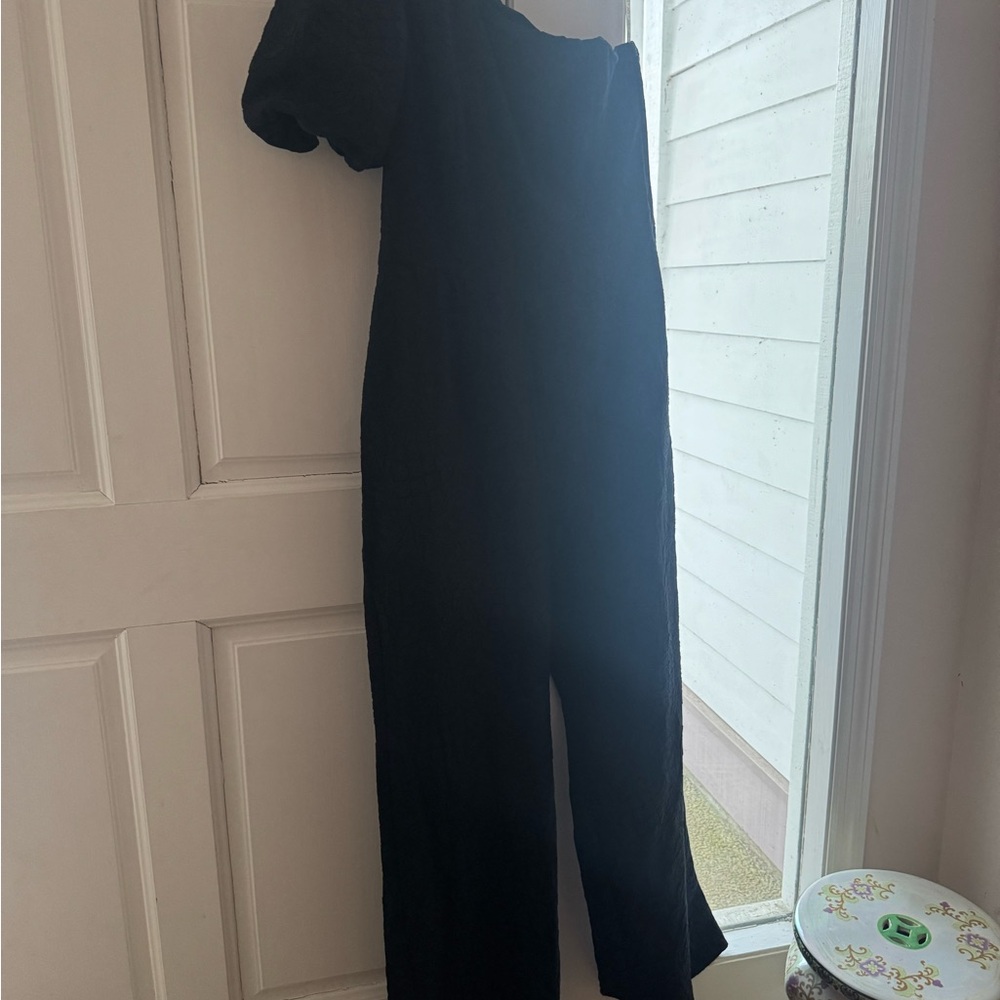 Lilly Pulitzer Black One-Shoulder Dress Brialyn Size 12